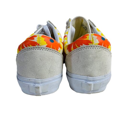 Vans Old Skool Checkerboard Sunflower Sneakers Womens 10 Suede Canvas Mens 8.5 - Picture 13 of 14